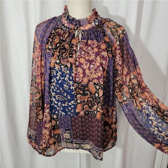 Fate mixed print long sleeve blouse - Picture 7 of 11